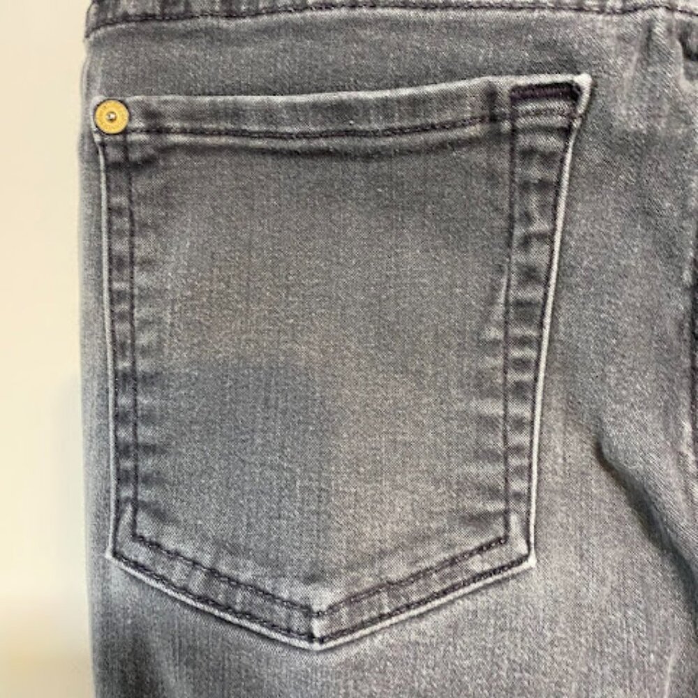 7 For All Mankind The High Waist Washed Black Women's Ankle Skinny Jeans Size 27 - Picture 10 of 12